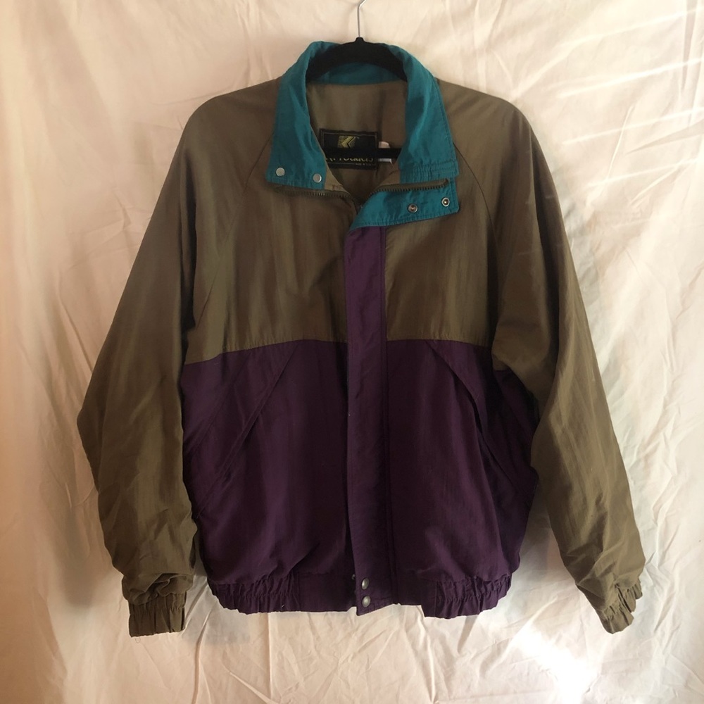 Multi color wind breaker jacket
